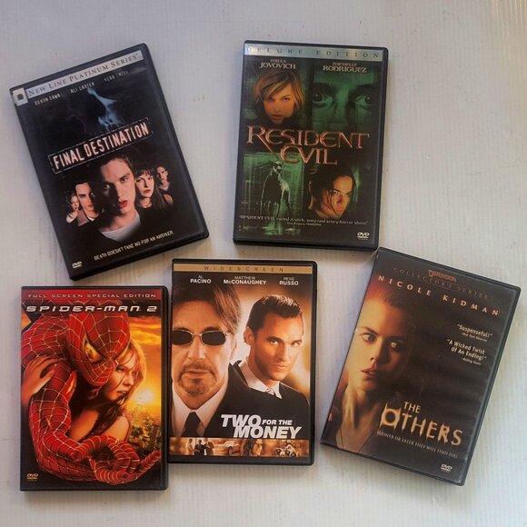 Lot of 5 Movie DVDs ⛔️ Spider Man 2, Nicole Kidman Others, Two for the Money... - Picture 1 of 3